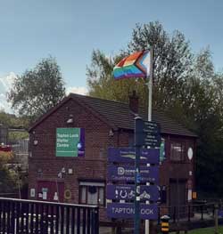 Pride-flag-outside-Tapton-Lock-Visitor-Centre